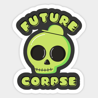 Future Corpse Wearing a Baseball Cap Sticker